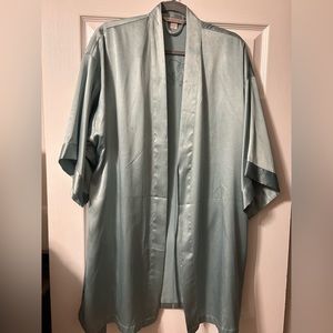 Blue satin Bridal Robe